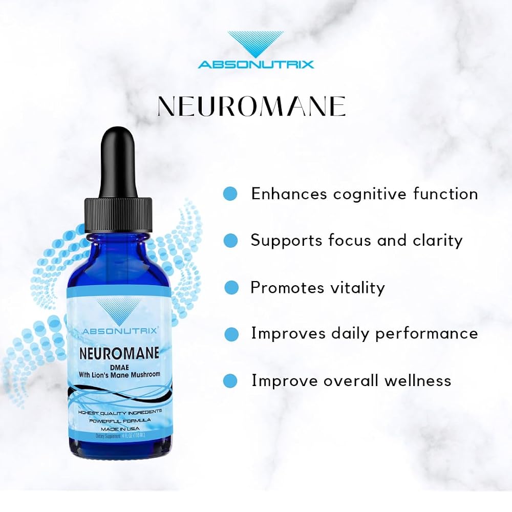 Absonutrix NeuroMane DMAE with Lion's Mane Liquid - 4 FL OZ - image 4