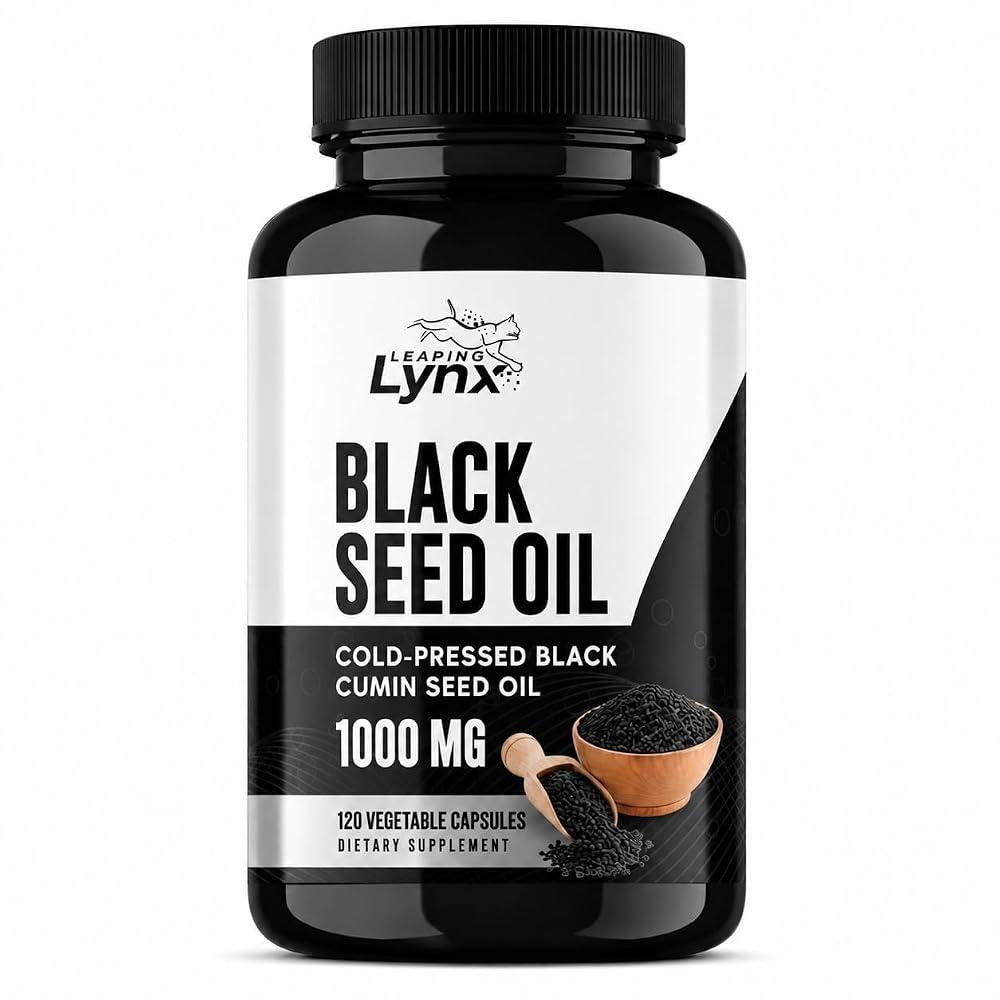 Leaping Lynx Black Seed Oil 1000mg Capsules - 120 Softgels