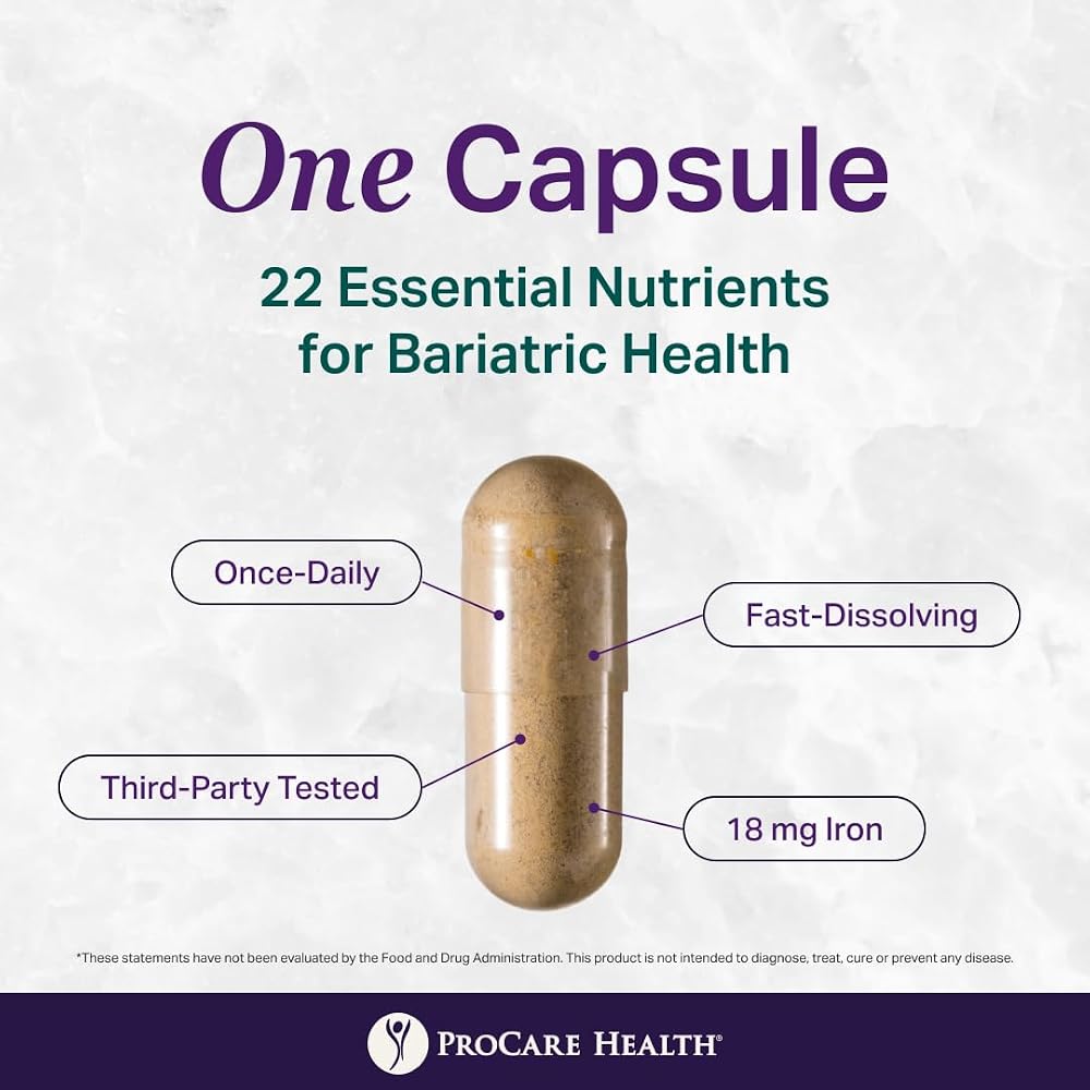 ProCare Health Core-18 Bariatric Multivitamin with Iron - 90 Capsules - image 4