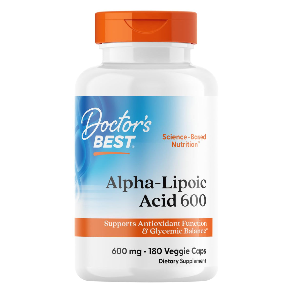 Doctor's Best Alpha Lipoic Acid 600mg - 180 Vegetarian Capsules