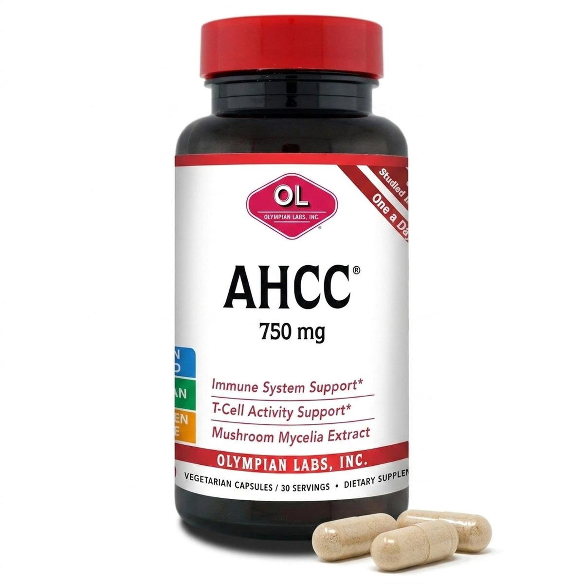 Olympian Labs AHCC 750mg Immune Support - 30 Capsules