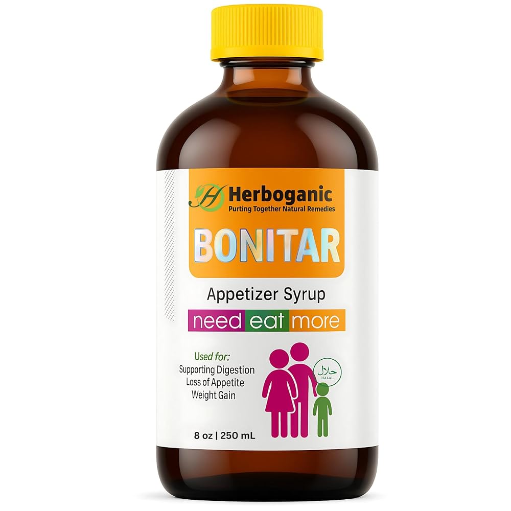 HERBOGANIC Bonitar Appetite Booster Syrup - 8 Fl Oz