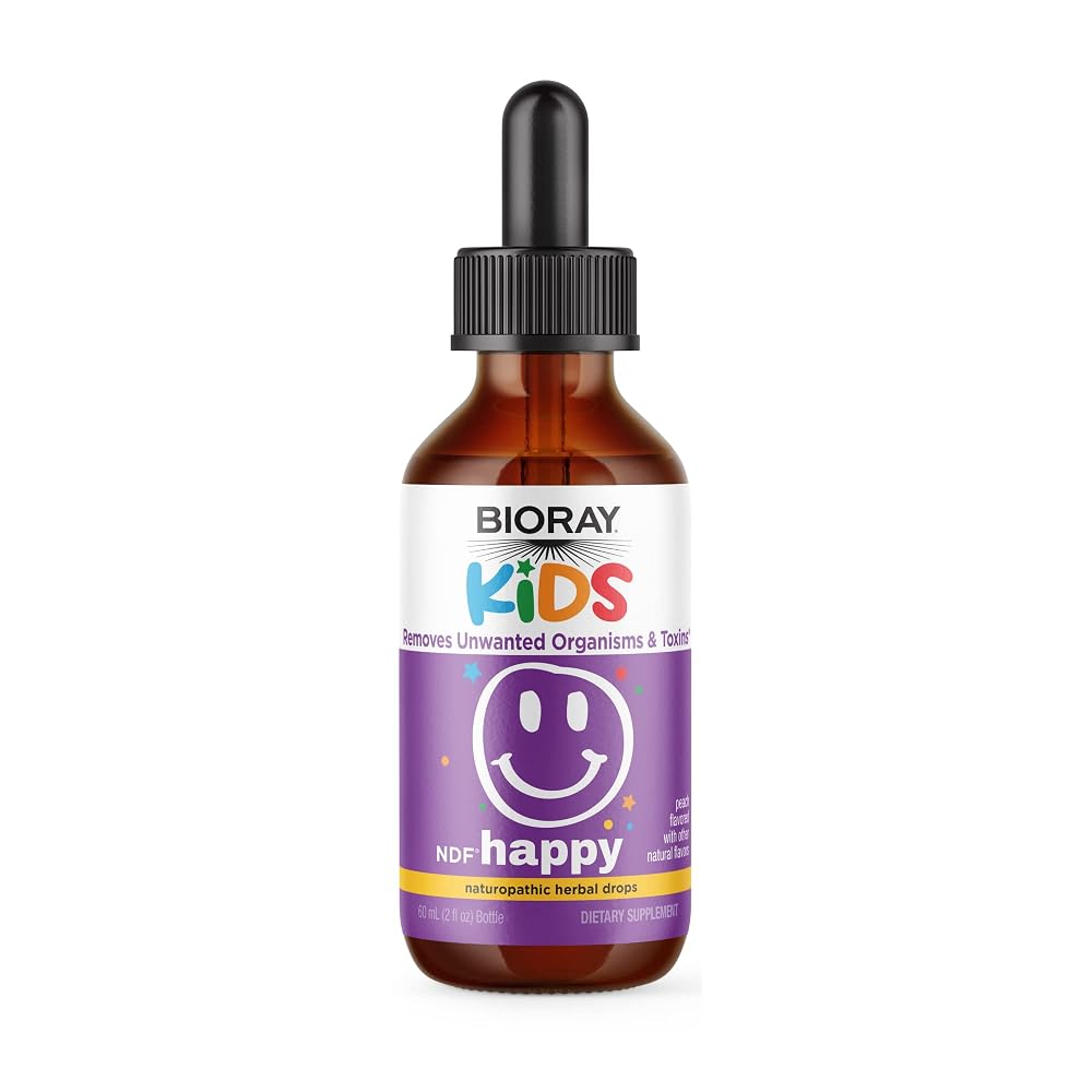 BIORAY Kids NDF Happy Herbal Supplement Peach - 2 fl oz