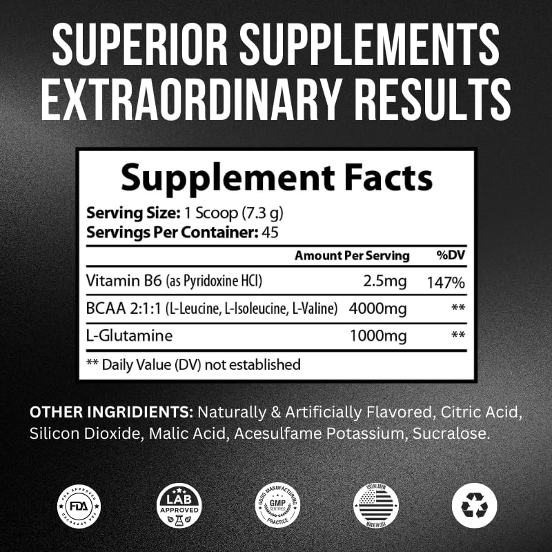4D NUTRITION BCAA Powder for Recovery and Endurance - 45 Servings - image 2