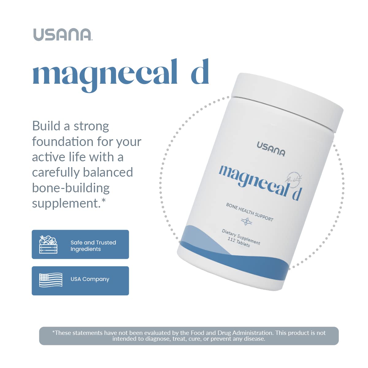 USANA MagneCal D Calcium & Magnesium Formula - 112 Tablets - image 3
