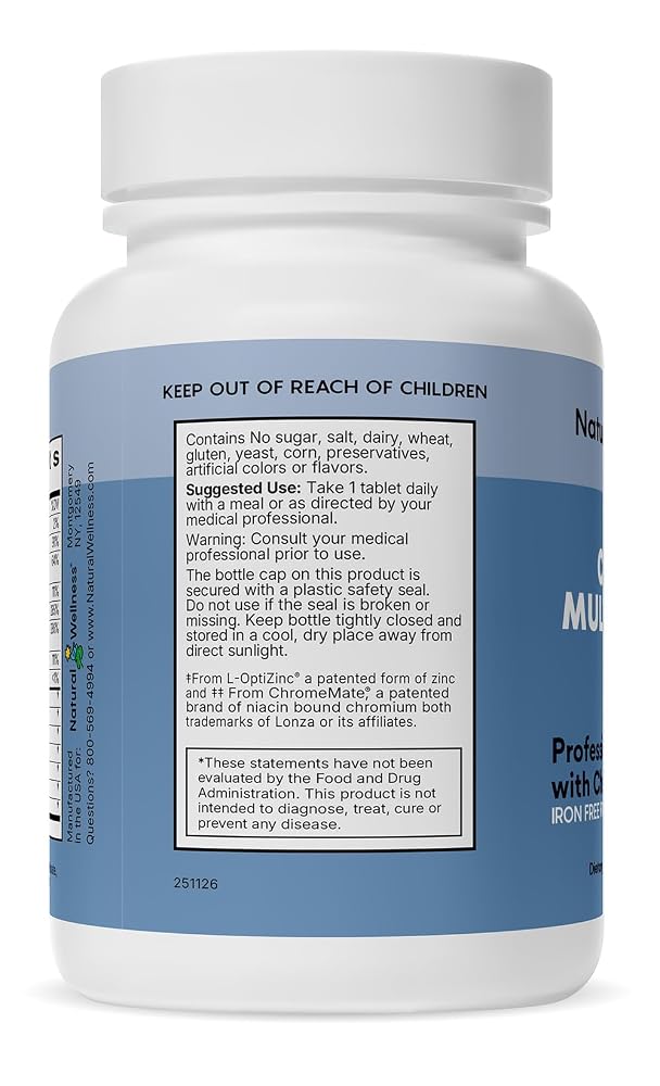 Natural Wellness One Daily Multivitamin Iron-Free - 60 Tablets - image 2