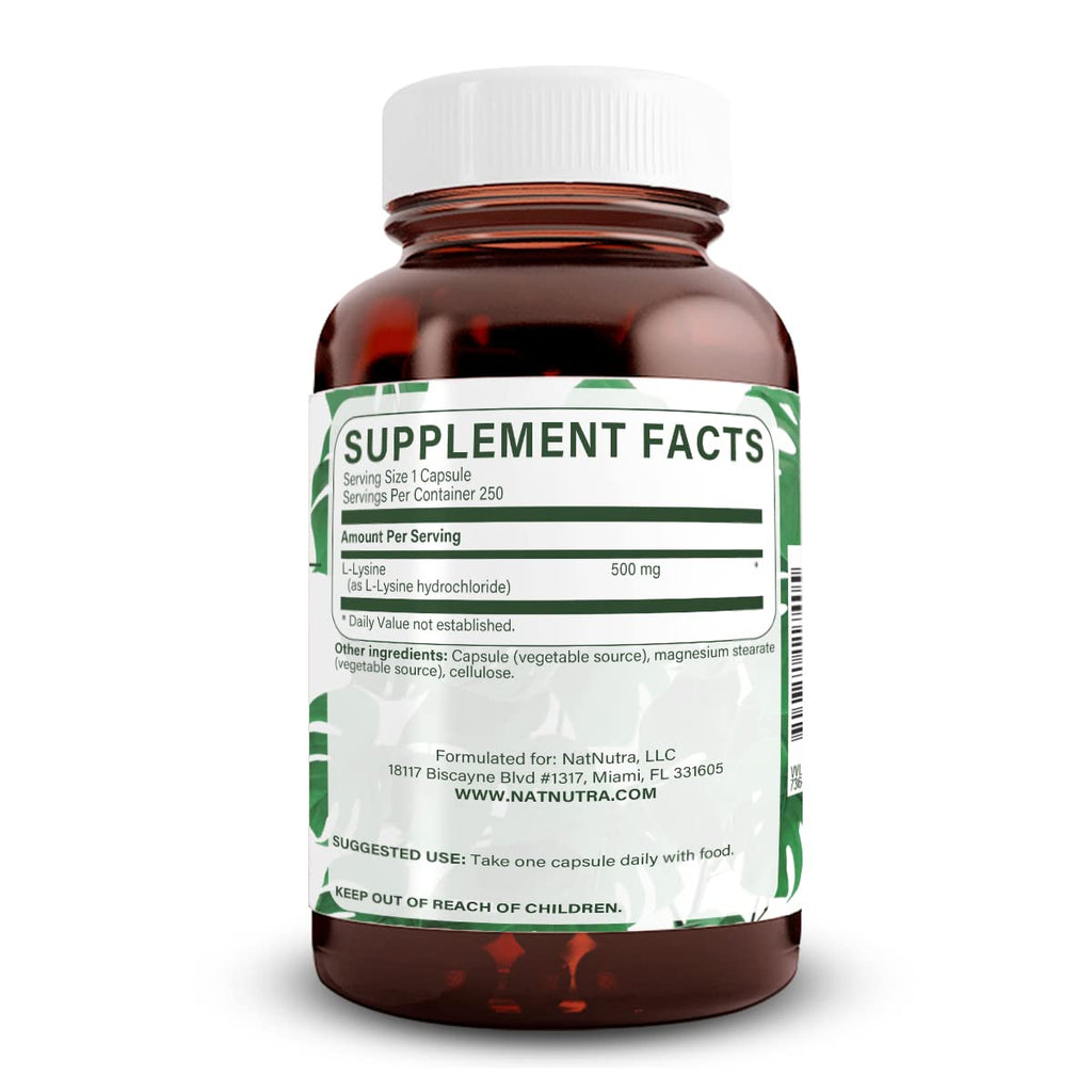 Natural Nutra L Lysine HCl, 500 mg Parent