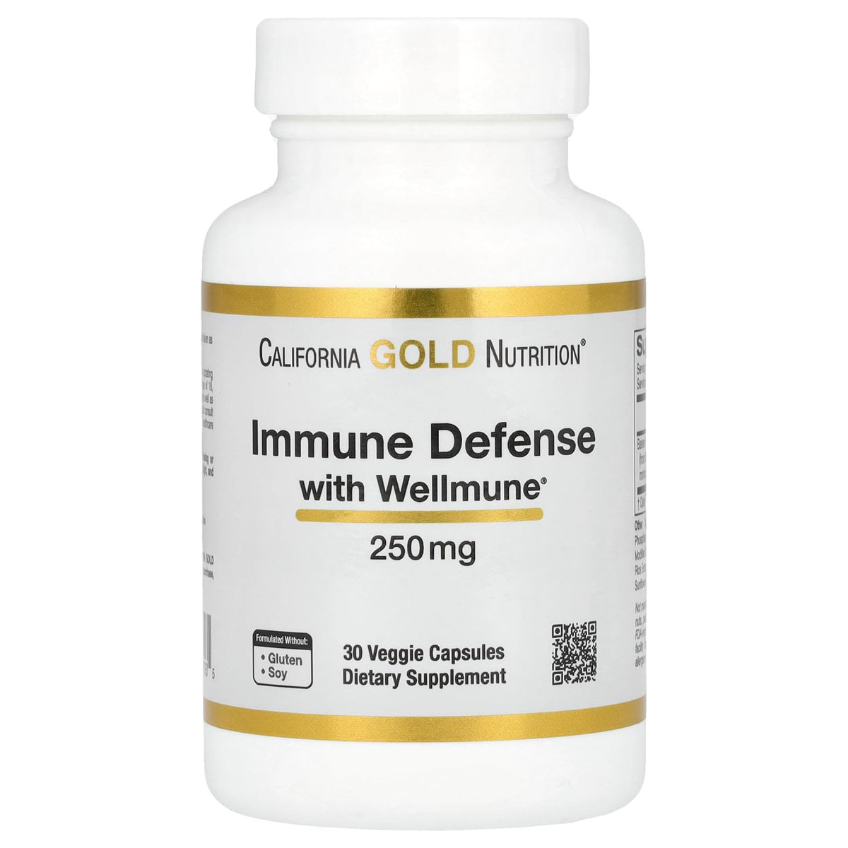 California Gold Nutrition Immune Defense Beta-Glucan 250 mg