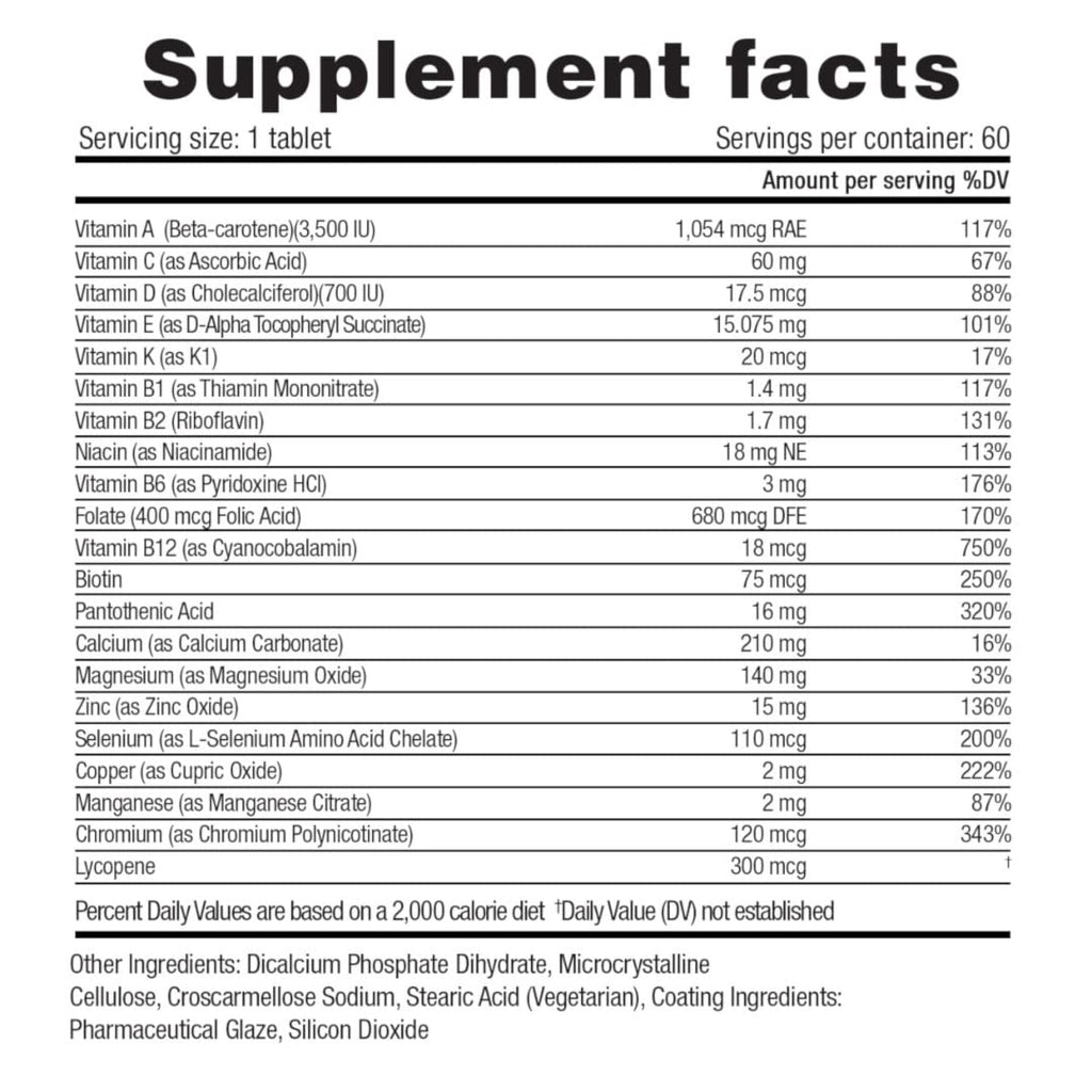 Herbolab Once Daily Multivitamin with 20 Vitamins & Minerals - 60 Tablets - image 2