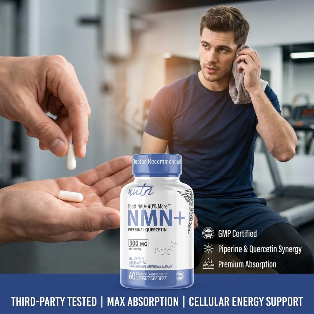 Nature's Fusions Nutri NMN Supplement 300mg NAD - 60 Capsules - image 3
