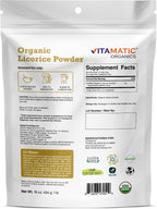 Vitamatic Certified Organic Licorice Root Powder - 1 lb - image 2