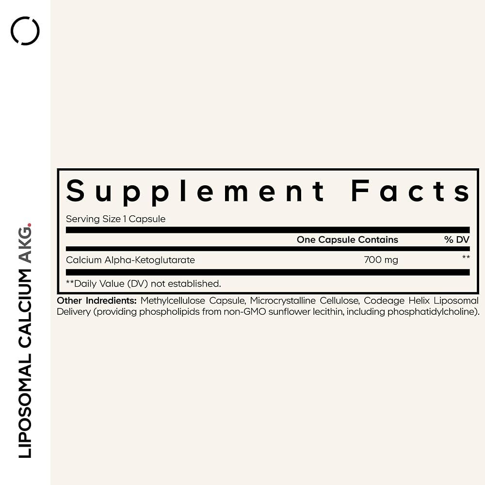 Codeage Liposomal Calcium AKG Supplement - 60 Capsules - image 2