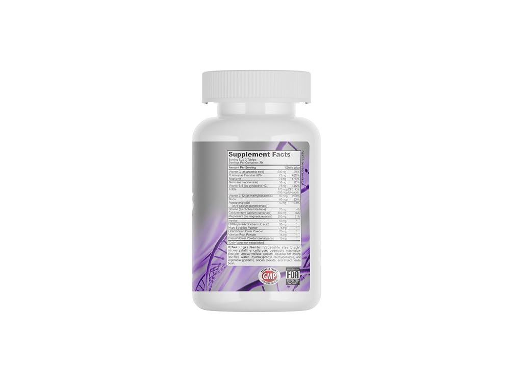 QUALITY ONE Chamomile Passionflower Choline Vitamins - 90 Tablets - image 5