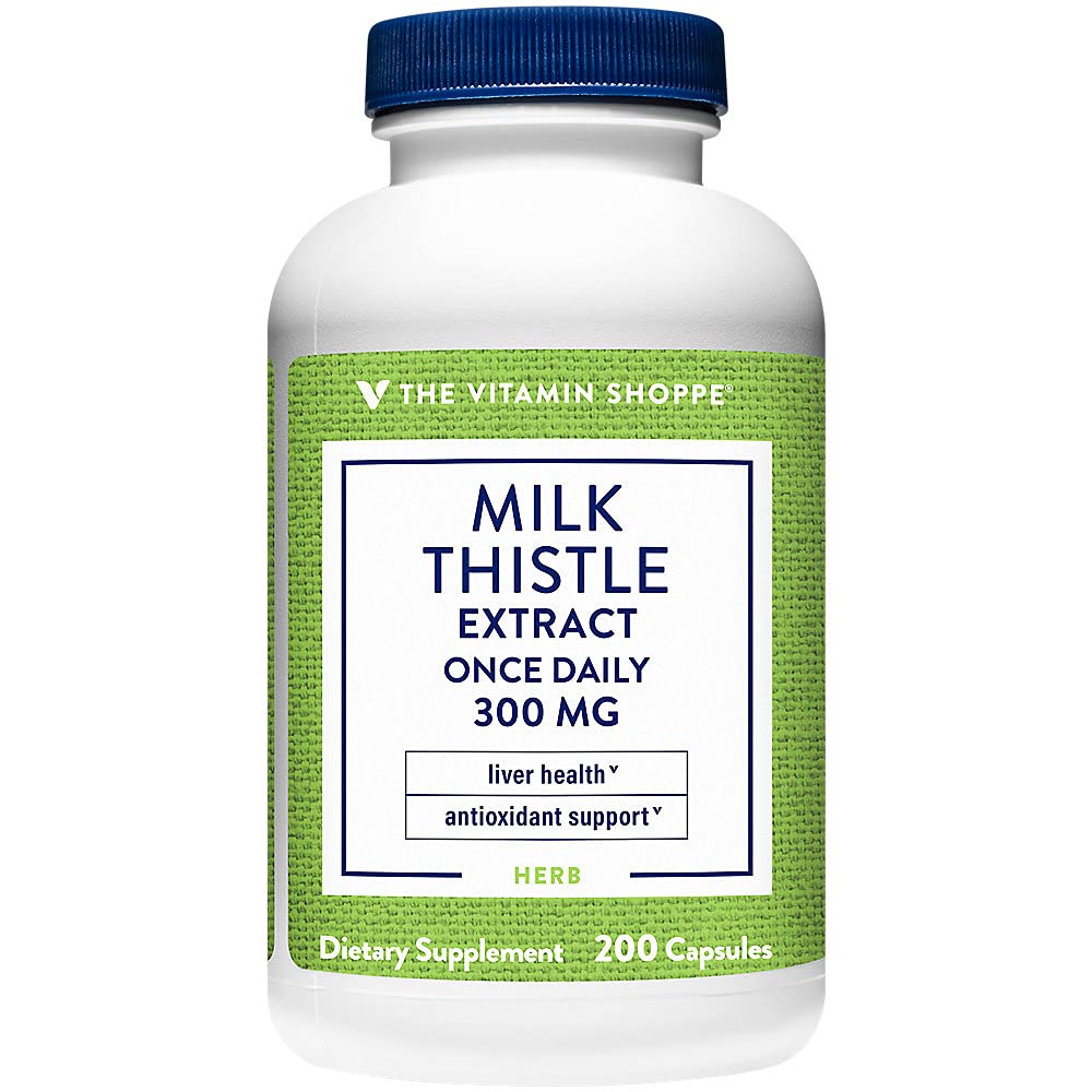 The Vitamin Shoppe Brand Milk Thistle Extract 300 mg, Silymarin, 200 Caps