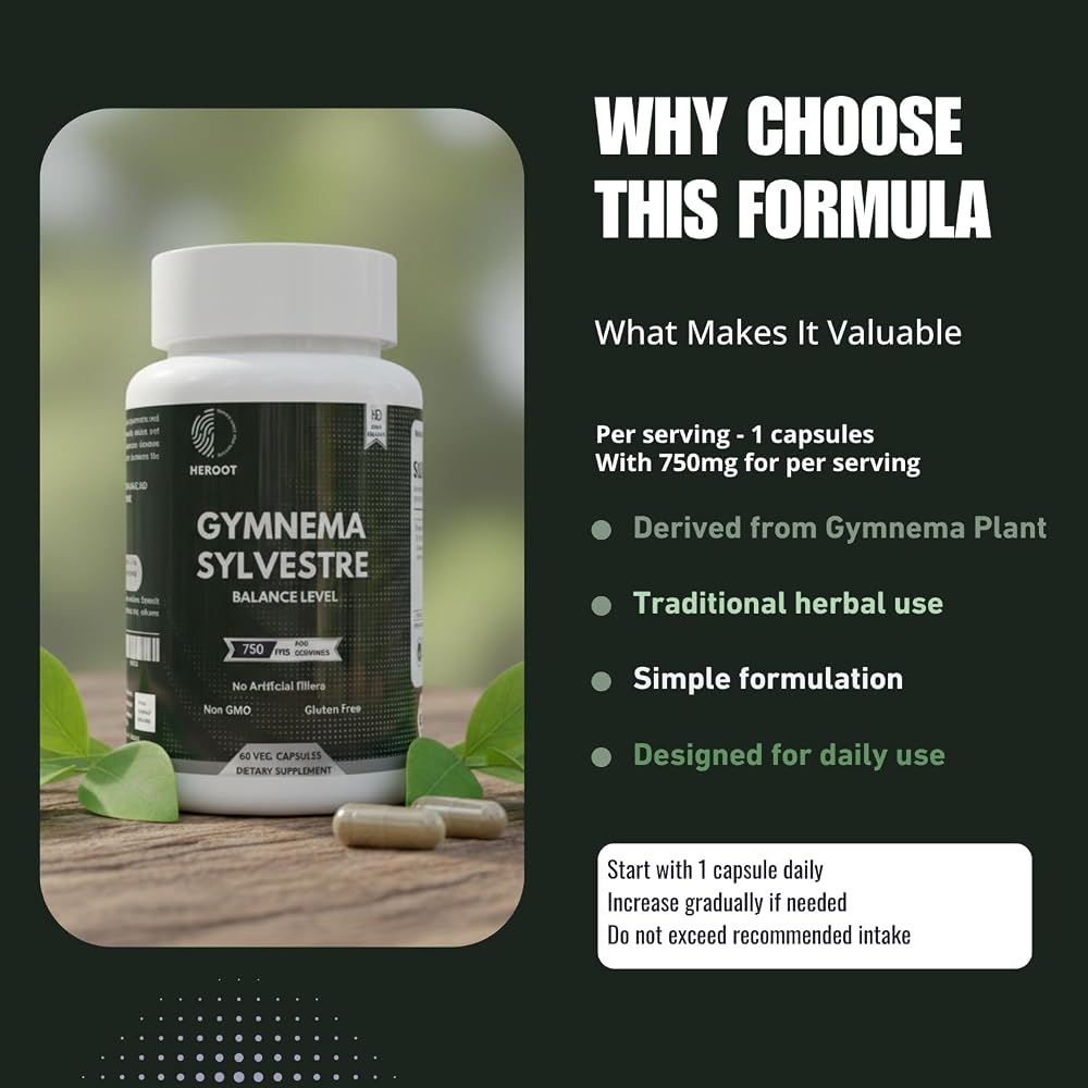 Heroot Gymnema Sylvestre Extract 350 mg - 60 Capsules - image 7