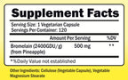 NutriONN Bromelain 500mg Enzyme Extract - 120 Vegetarian Capsules - image 7