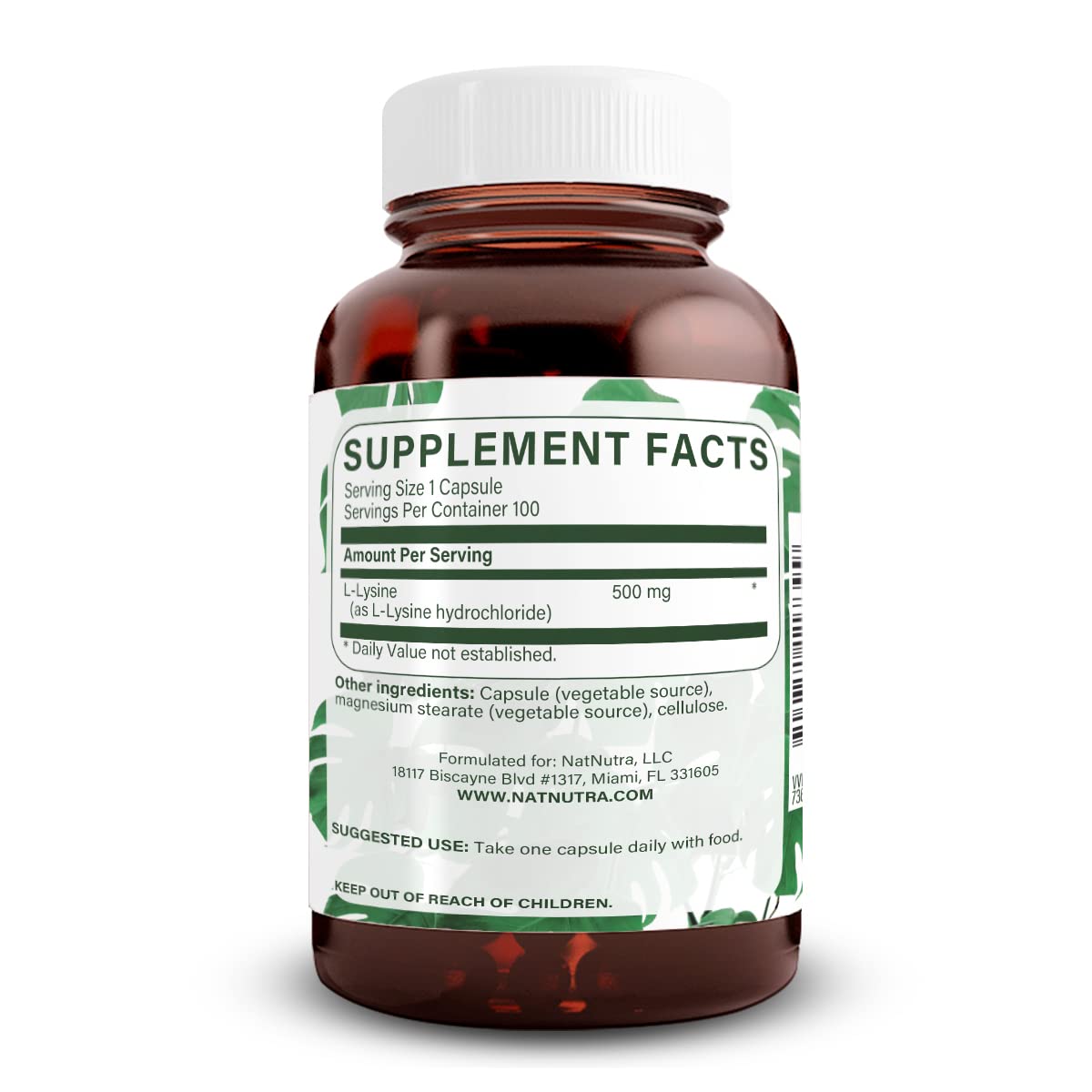 Natural Nutra L Lysine HCl, 500 mg Parent