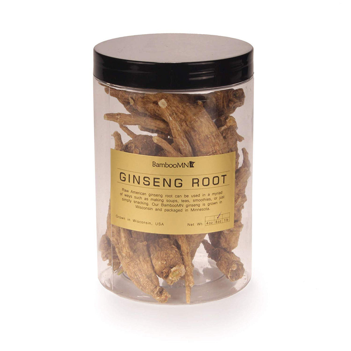 BambooMN Ginseng Root 4 Year Old American Grown Cultivated for Soups