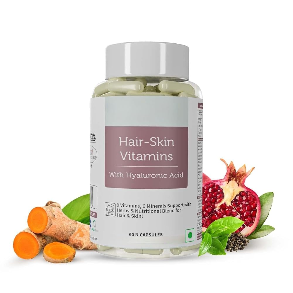Generic Hair Skin Vitamins with Biotin & Hyaluronic Acid - 60 Capsules