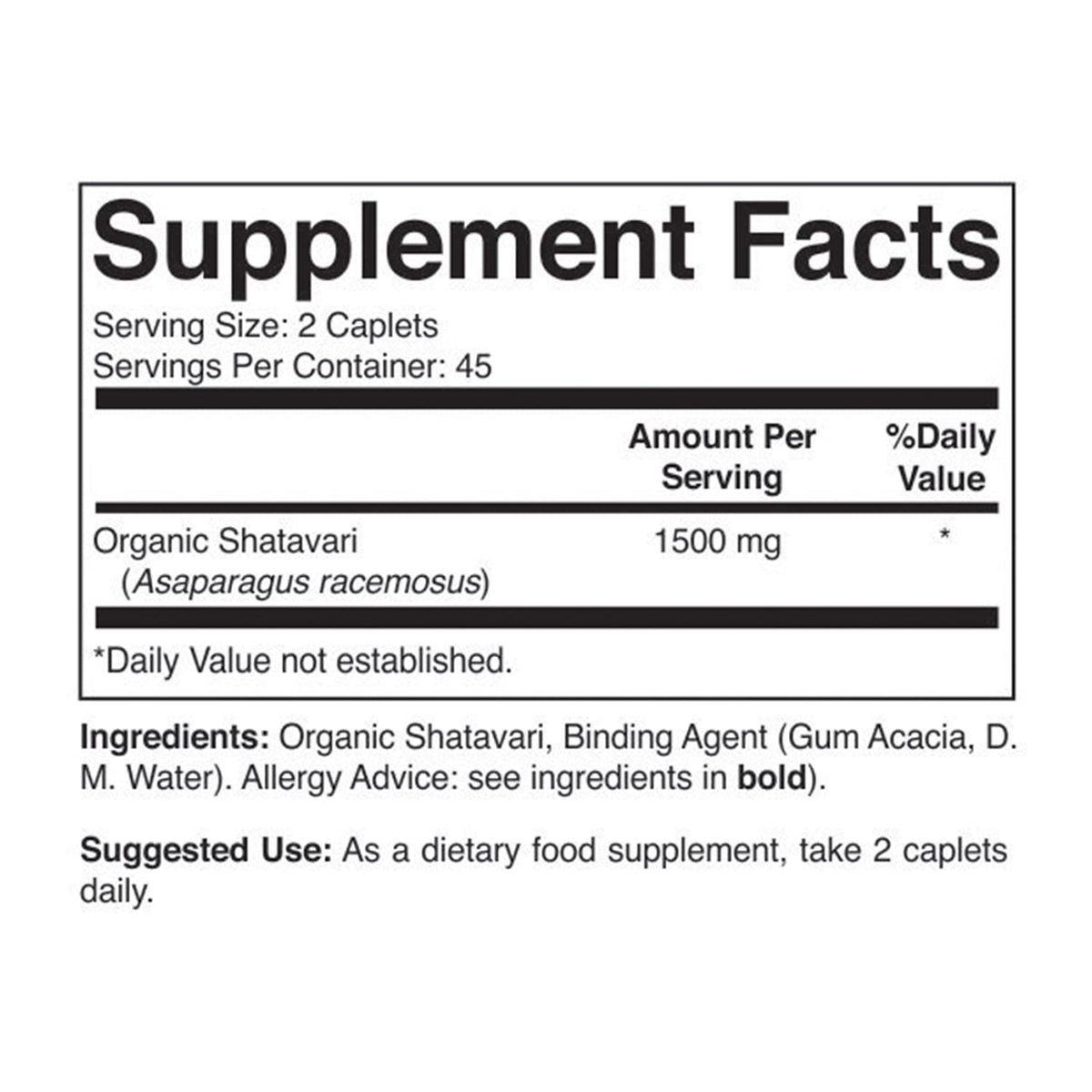 Brieofood Organic Shatavari 1500mg - 90 Vegetarian Tablets - image 3
