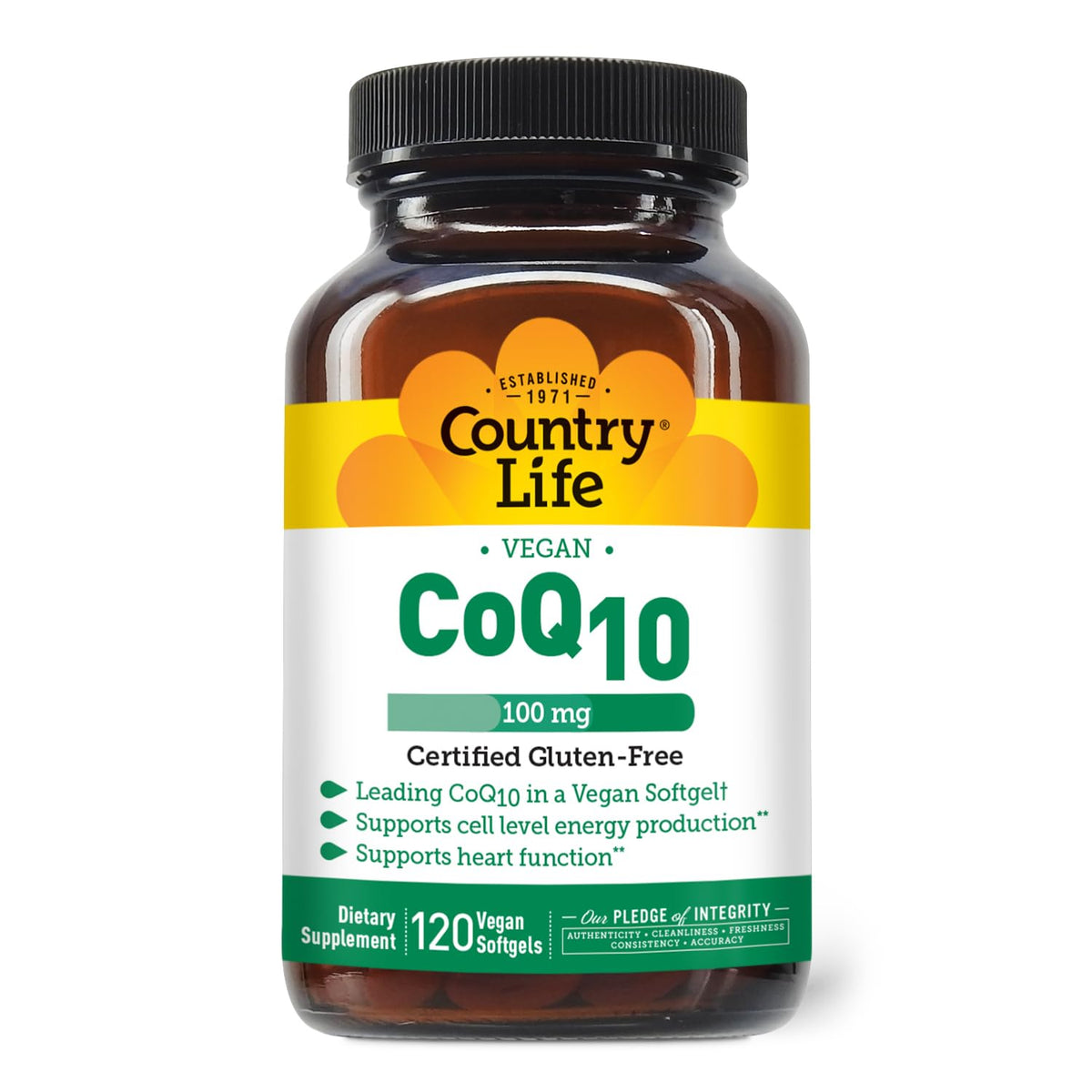 Country Life Vegan CoQ10 100 mg - 120 Softgels