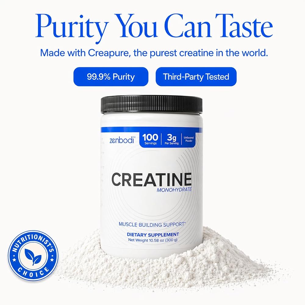 zenbodi Creatine Monohydrate Powder for Muscle Building - 300g - image 3