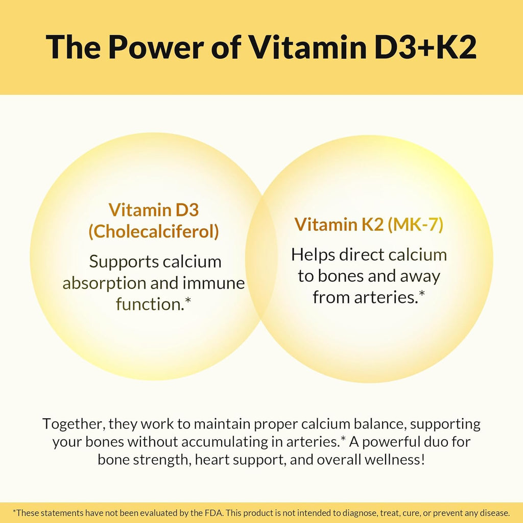 Natural Wellness Vitamin D3 + K2 2500 IU - 120 Capsules - image 4