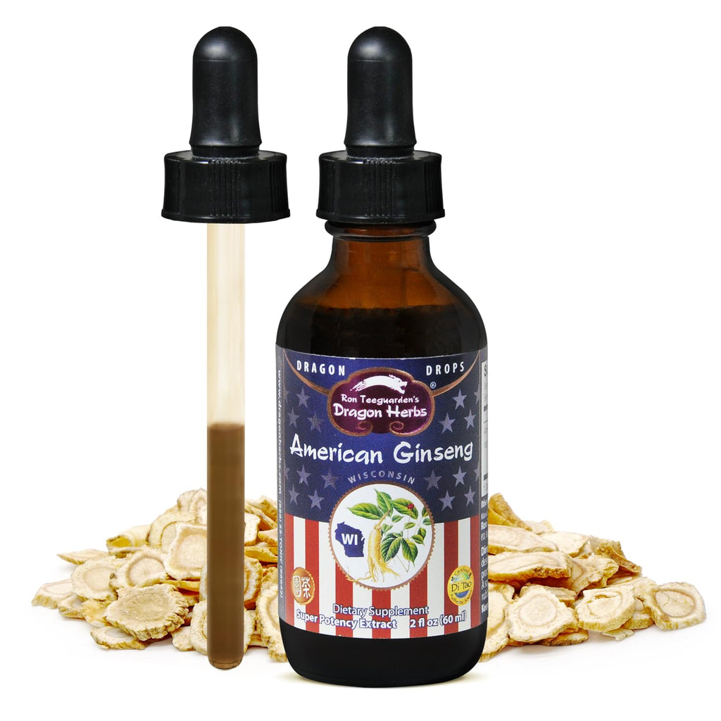 Dragon Herbs American Ginseng Drops Liquid Supplement - 2 fl oz
