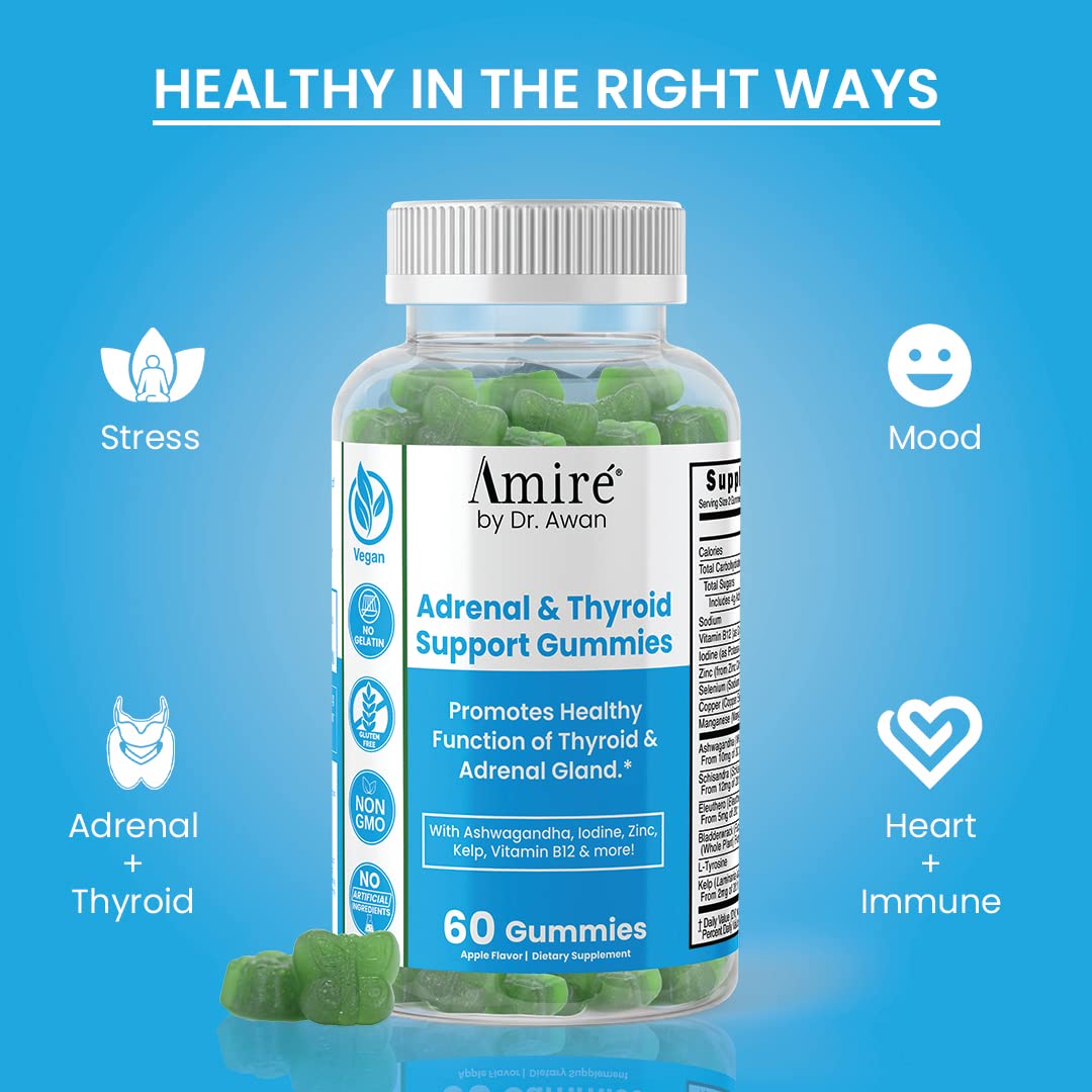 Amire Thyroid and Adrenal Support Gummies by Dr Awan - 1