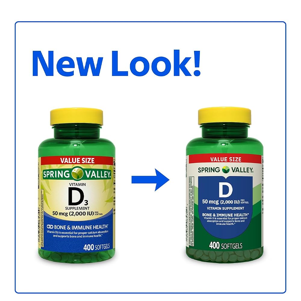 GoodDealsHouse Spring Valley Vitamin D 2000 IU - 400 Softgels - image 2