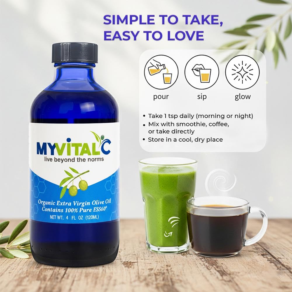MyVitalC Organic Extra Virgin Olive Oil ESS60 Antioxidant - 4 Fl Oz - image 6