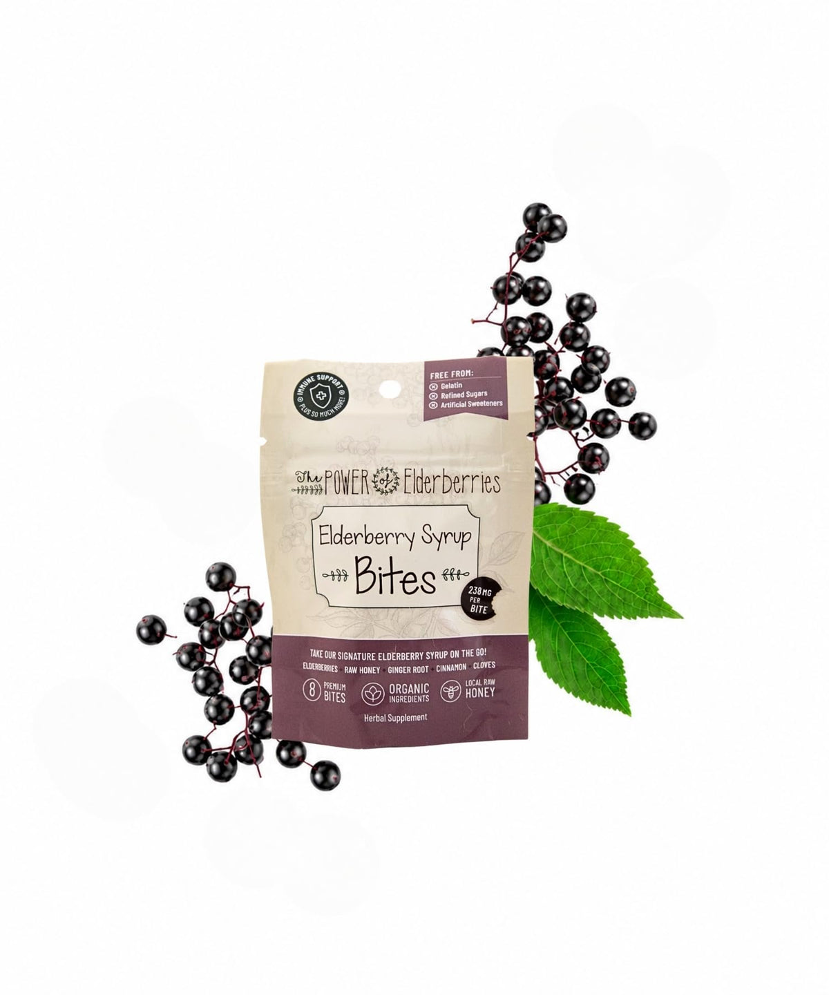 The POWER of Elderberries Elderberry Syrup Bites - 8 Count
