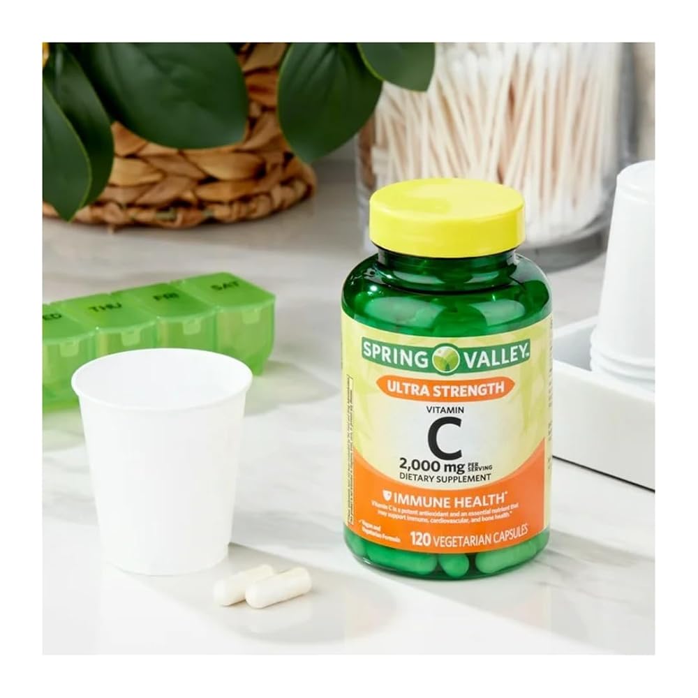 FitMania Spring Valley Ultra Strength Vitamin C 2,000 mg - 120 Capsules - image 3