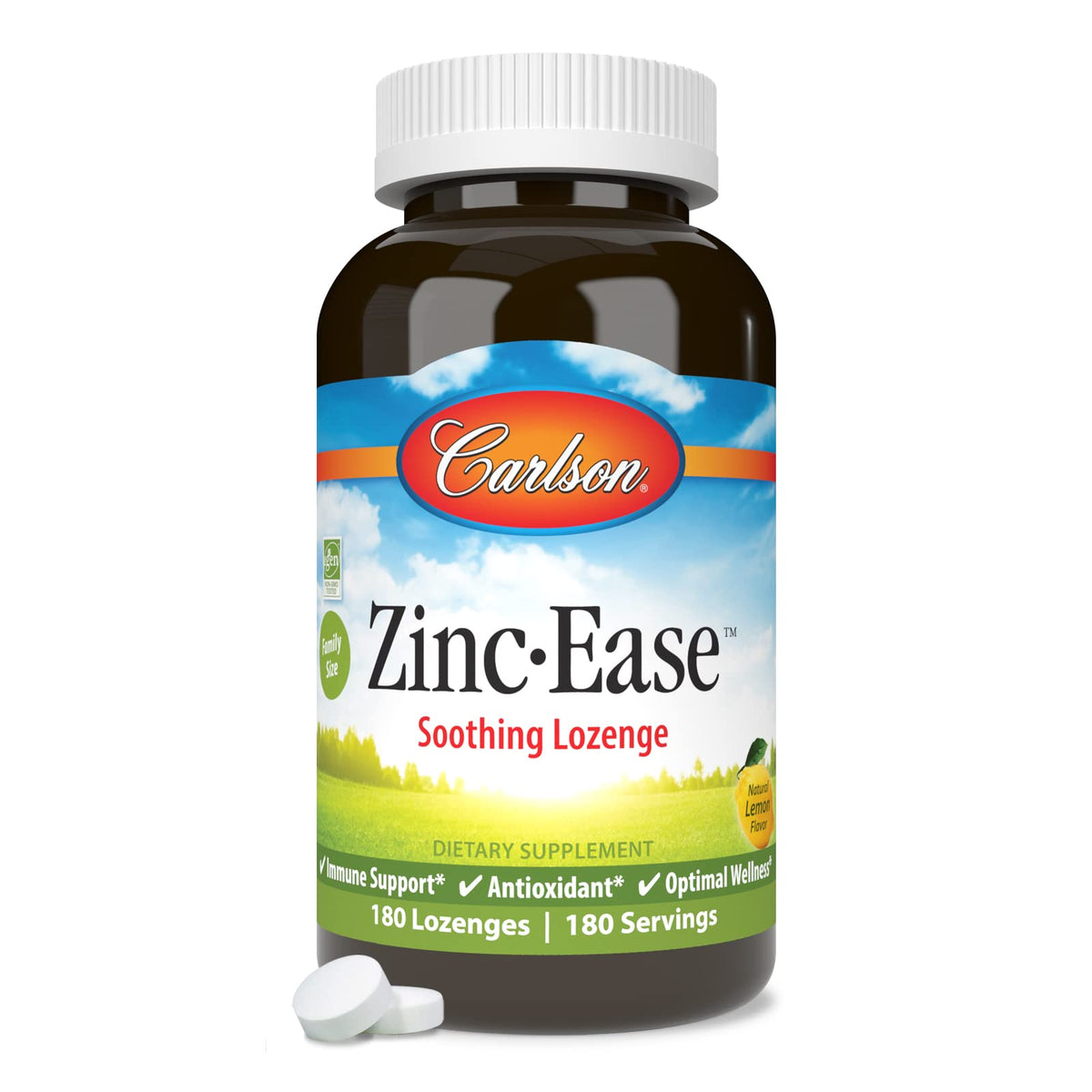 Carlson Zinc-Ease Zinc Citrate Lozenge Lemon - 180 Lozenges - image 5