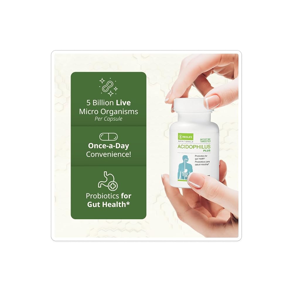 NeoLife Acidophilus Plus Probiotic 5 Billion CFU - 60 Capsules - image 3