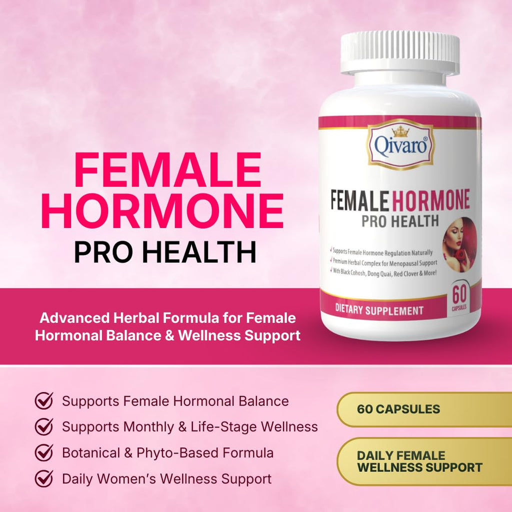 Qivaro Female Hormone Supplement Menopause Support - 60 Capsules - image 2