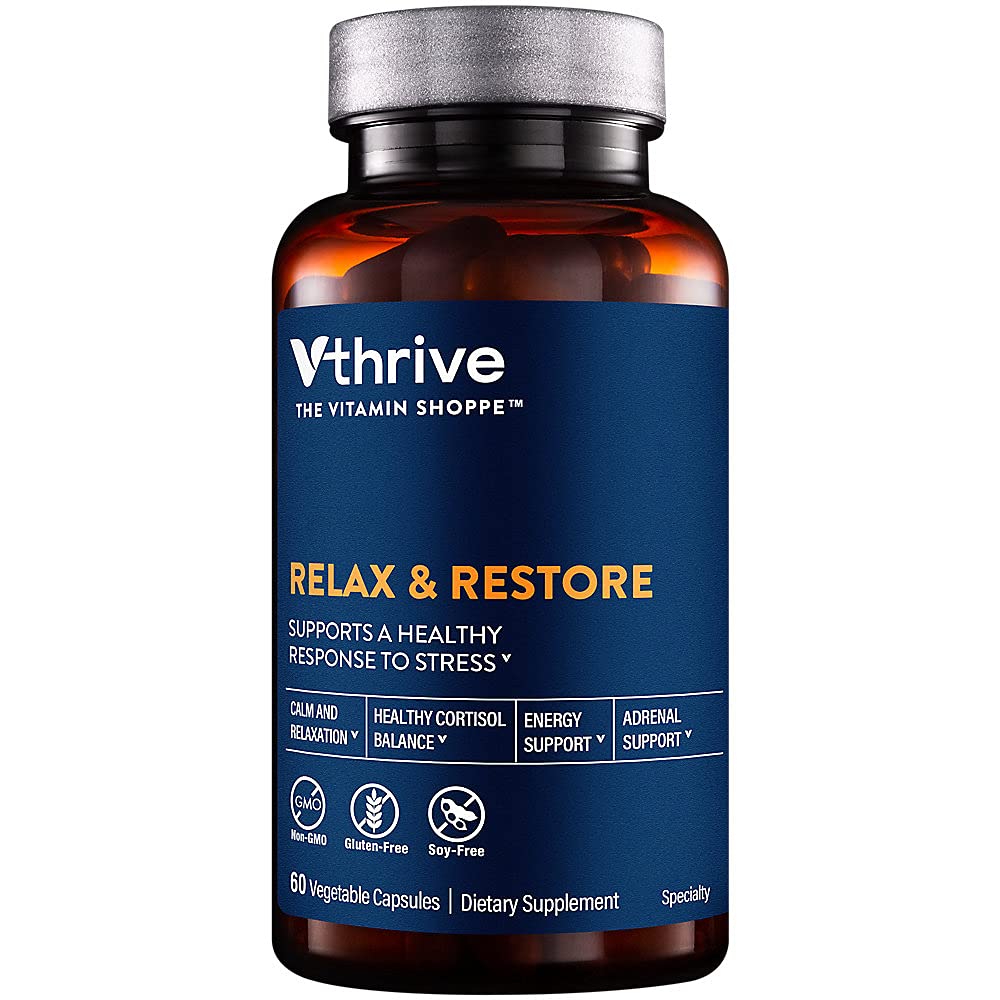 Vthrive Relax and Restore Stress and Adrenal Support - 60 Capsules
