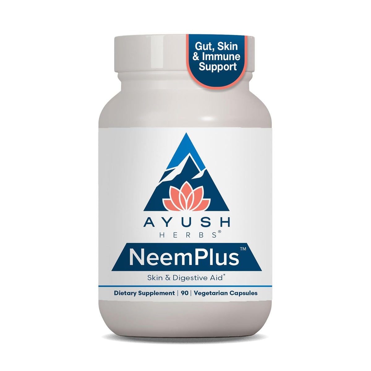 Ayush Herbs Neem Plus Digestive Health - 90 Capsules