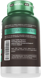 Herbtonics Raw Apple Cider Vinegar 1500mg with Mother - 240 Capsules - image 3