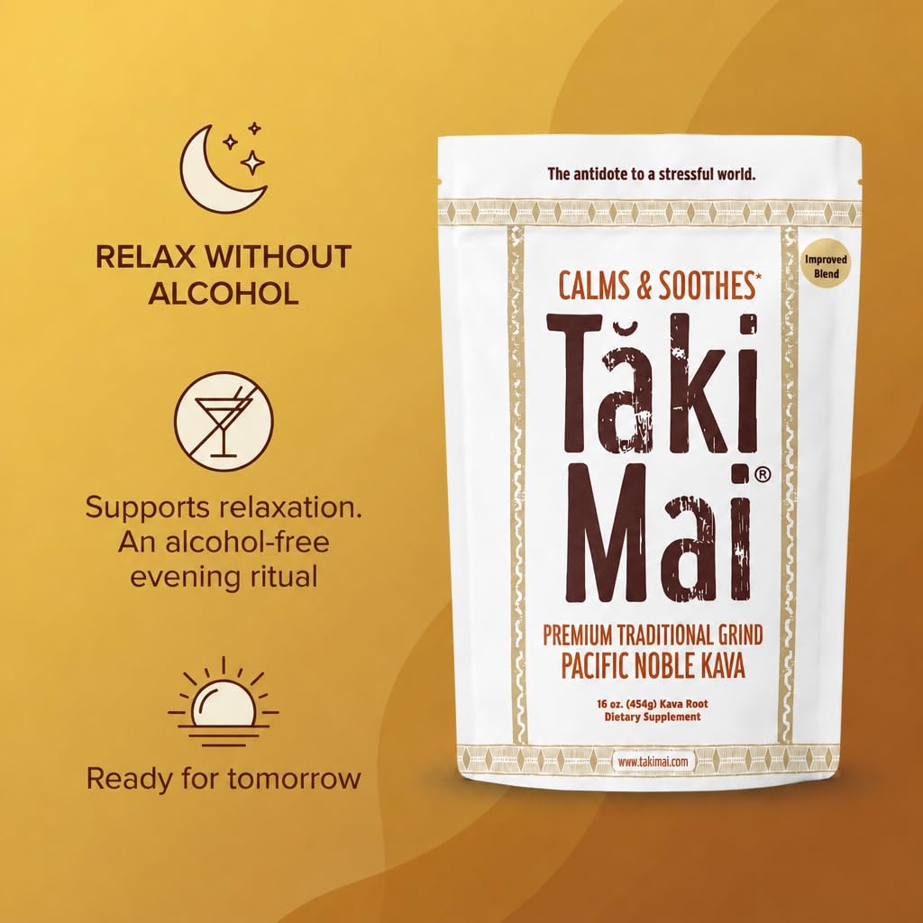 Taki Mai Noble Kava Root Powder for Relaxation - 16 Oz - image 3