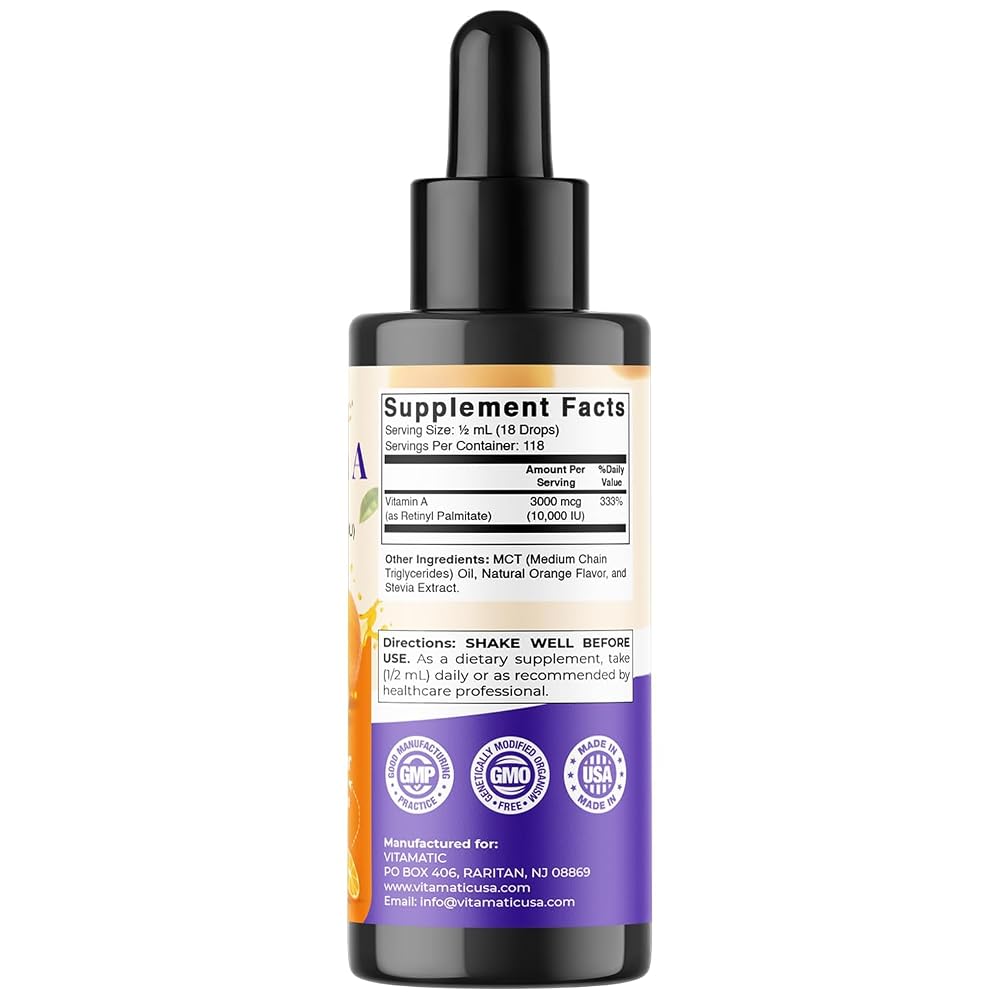 Vitamatic Sugar Free Vitamin A Liquid Drops 10000 IU - 2 FL OZ - image 9