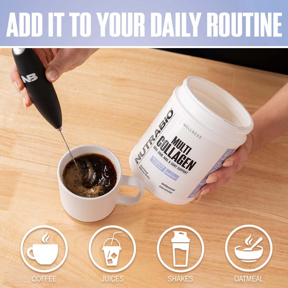 NutraBio Multi Collagen Powder- Hydrolyzed Collagen Peptides