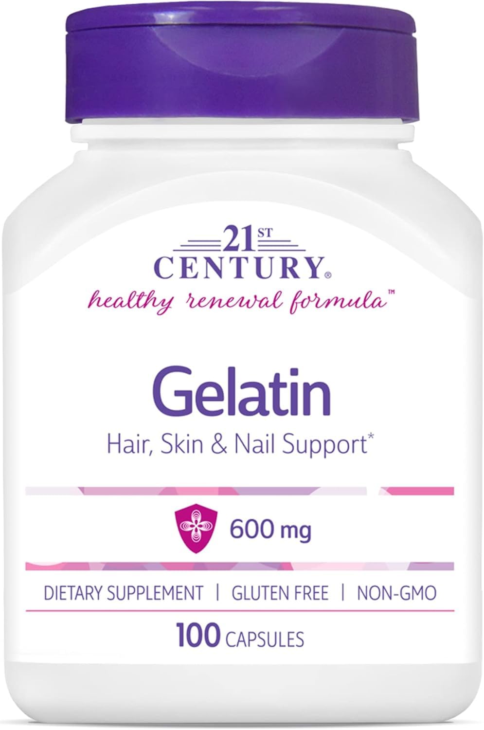 21st Century Gelatin 600 mg - 300 Capsules (Pack of 3)