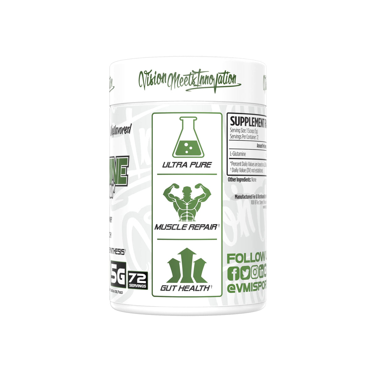 VMI Sports L-Glutamine Muscle Repair Powder - 72 Servings - image 3