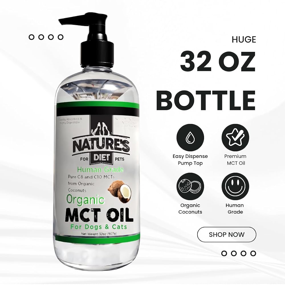 Nature's Diet Organic MCT Oil for Dogs and Cats - 32 fl oz - image 3