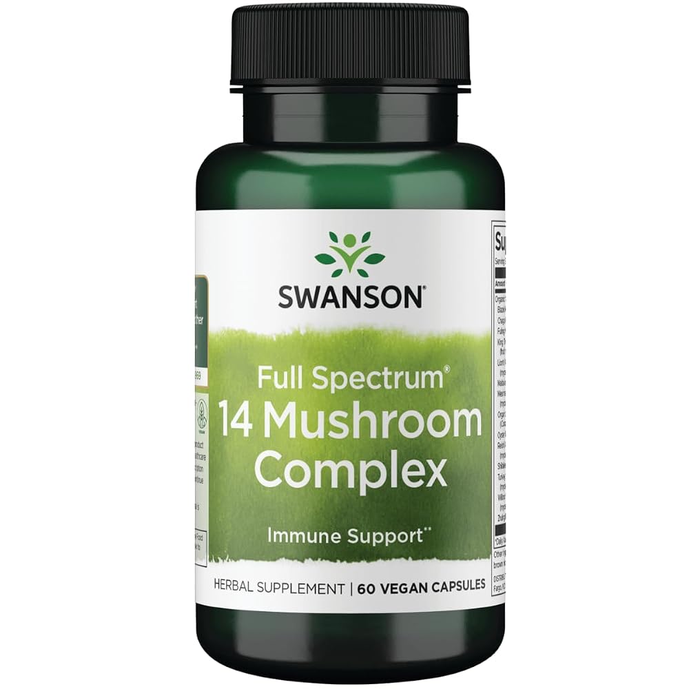 Swanson Full Spectrum 14 Mushroom Complex - 60 Vegetarian Capsules