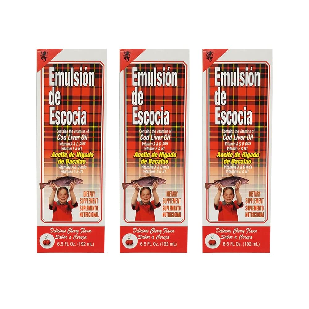 Menper Emulsión de Escocia Cod Liver Oil Cherry - 3-Pack
