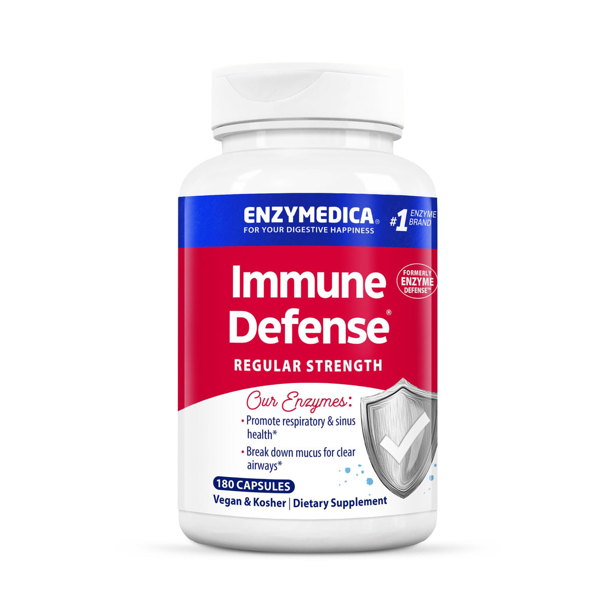 Enzymedica Immune Defense Regular Strength - 180 Capsules