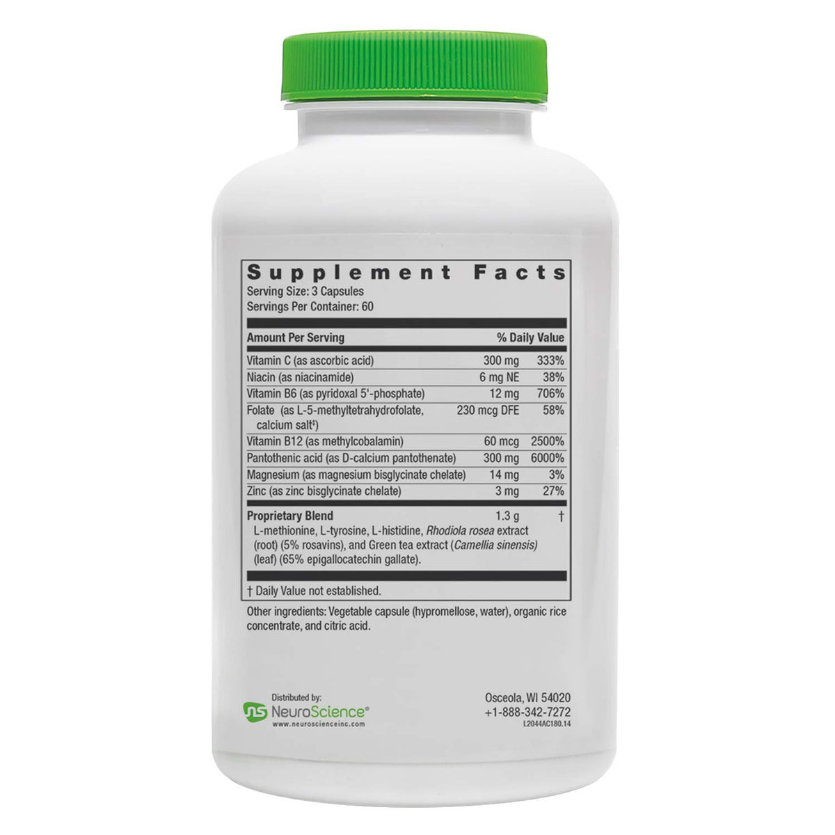 NeuroScience AdreCor Adrenal Support Supplement - 180 Capsules - image 2