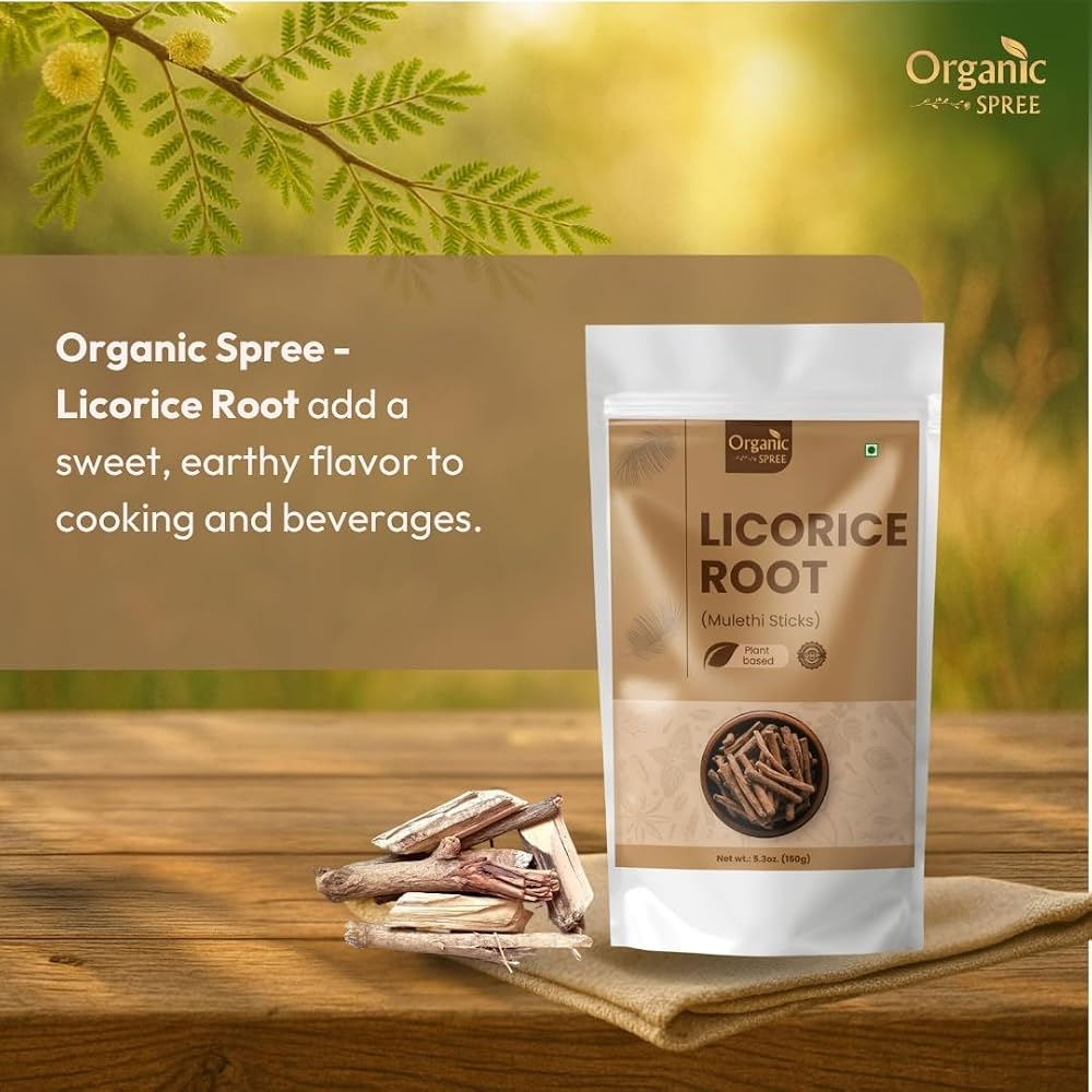 ORGANIC SPREE Licorice - Mulethi Sticks - Pure and Natural